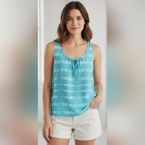 LOFT 72% cotton 25% silk sleeveless top Large